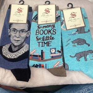 Socksmith Ruth Bader Ginsburg Socks, Books socks, Cat socks